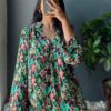 Green Multicolor Ikat Print Tunic