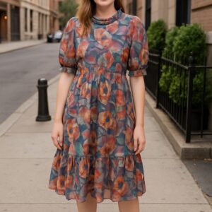 Autumn Bloom Smocked Dress