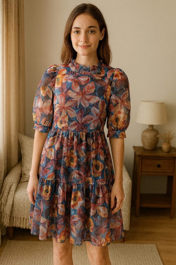 Autumn Bloom Smocked Dress