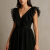 Midnight Ruffle Mesh Dress